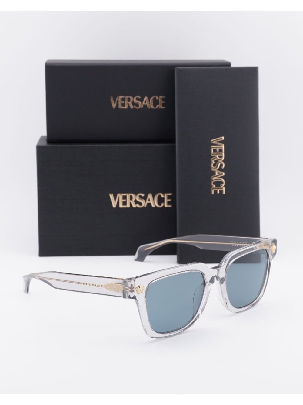 Versace VE4510U 530580 Unisex Square Sunglasses – Grey / Blue